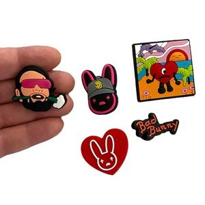 Bad Bunny shoe/croc charm 5 piece bundle NEW music artist trending unisex